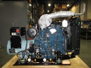 V3800DIT Kubota powered 44KW generator with air-ride mounts