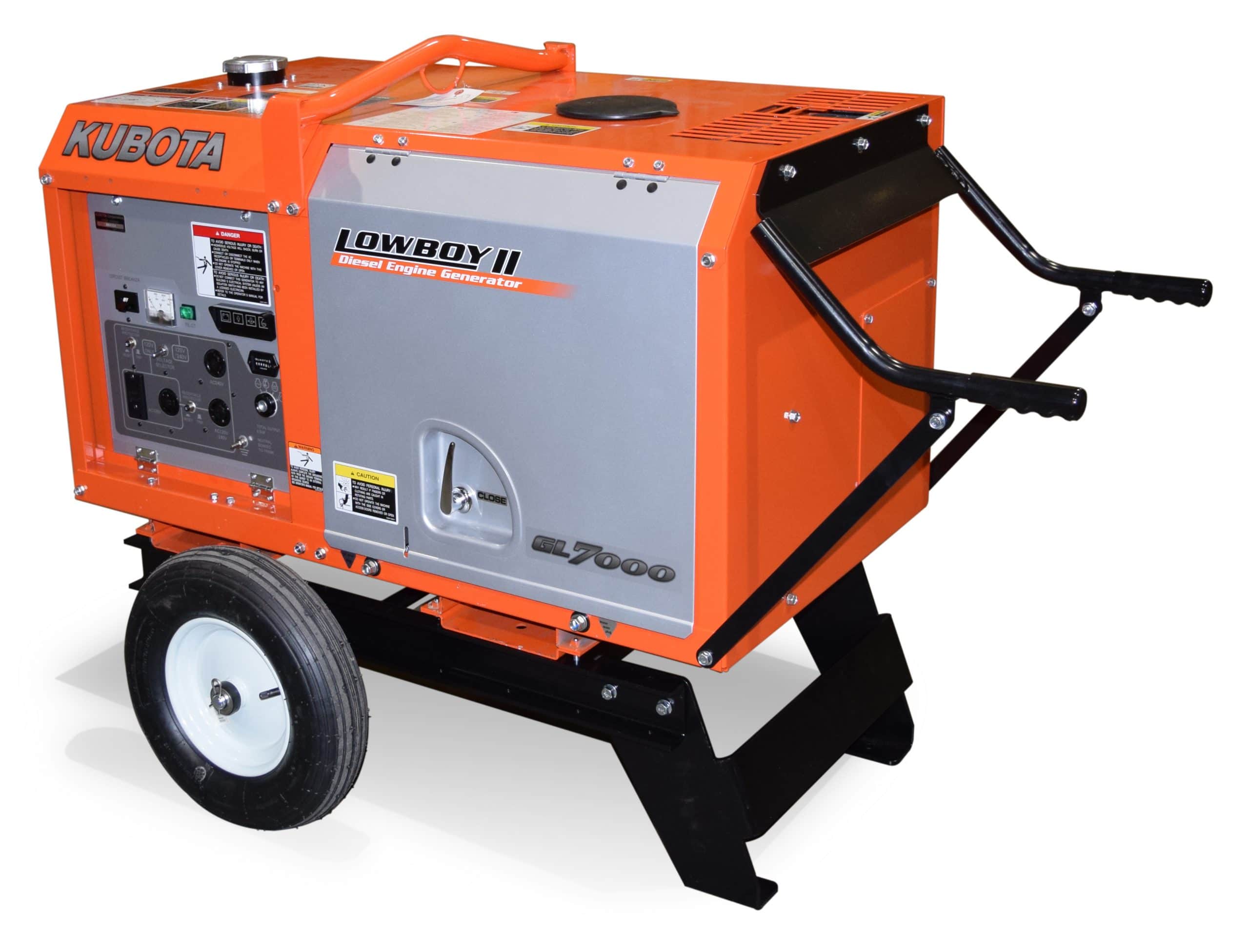 Kubota GL11000 Lowboy Diesel Generator With Wheel Kit, 56 OFF