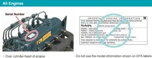 all engines do not use the model information shown on EPA labels